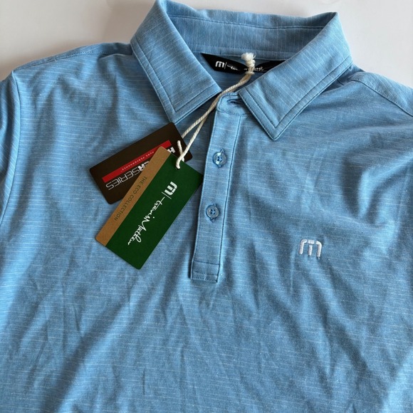 Travis Mathew Other - Travis Mathew Heater Series Polo Shirt Mens Small Light Blue Golf Eco SS NEW